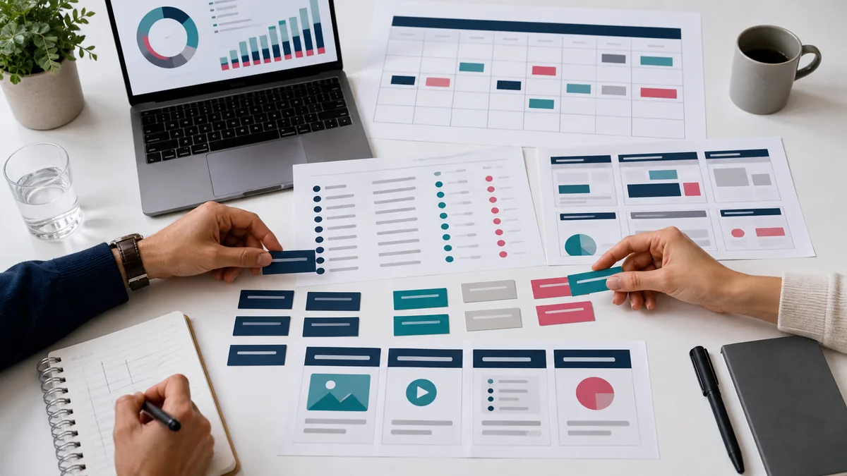 Anchor profile review sheet tracking raw anchor text, normalized family, source context, target page, campaign history, and action
