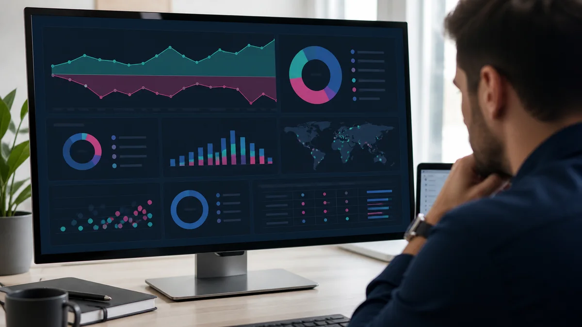 SEO analyst monitoring new and lost referring domains, anchor families, target pages, publisher quality, and campaign events