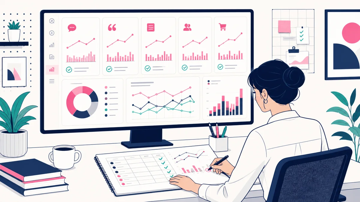 AI visibility dashboard comparing topic coverage, brand mentions, source citations, accuracy, referral visits, and conversions across answer platforms