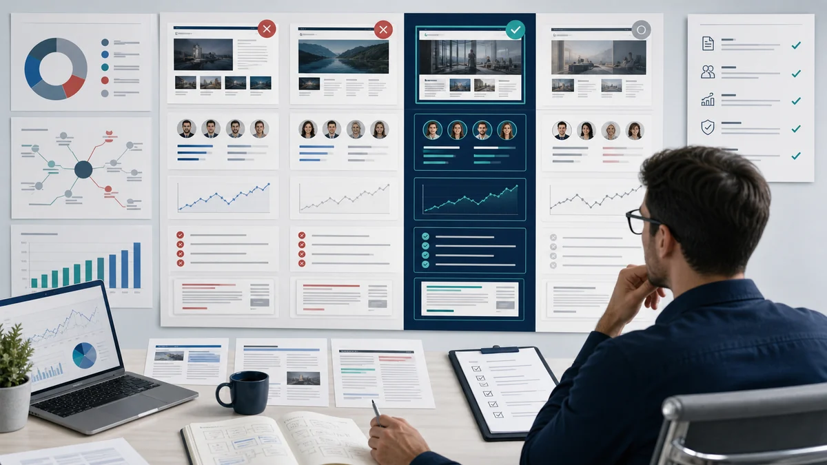 SEO strategist comparing guest post publishers by audience, relevance, organic visibility, editorial quality, and link context