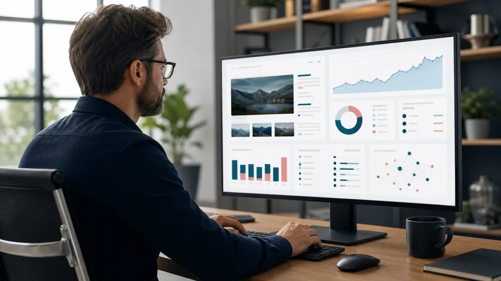 SEO analyst evaluating a publisher website using traffic, content quality, audience, and link profile data
