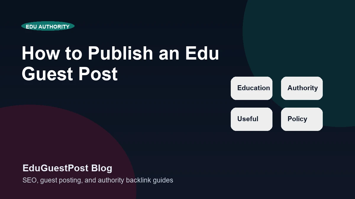 How to Publish an Edu Guest Post - EduGuestPost blog cover visual