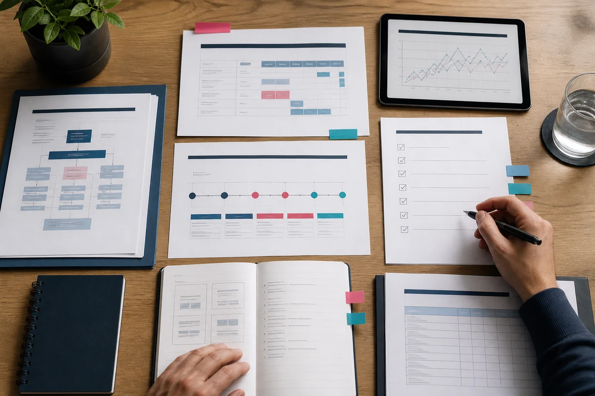 Case study evidence review with campaign brief, baseline, timeline, completed-work checklist, analytics, and attribution notes