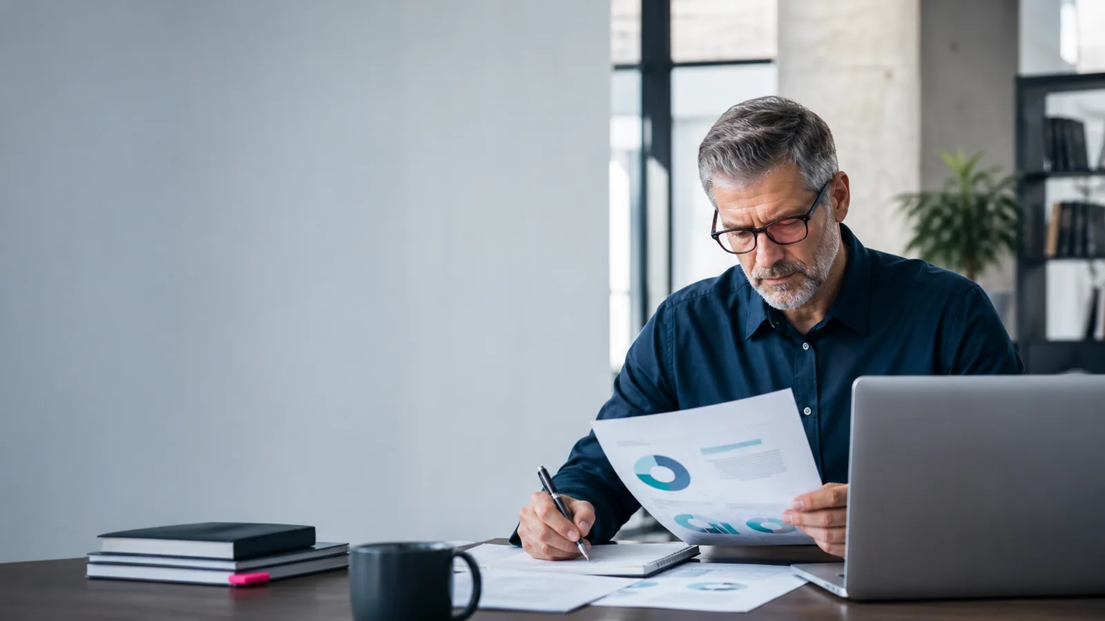 Campaign strategist reviewing publisher choices and a link building brief