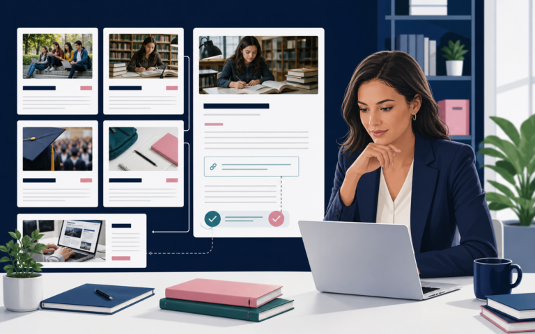 Education publisher selection and contextual link placement review