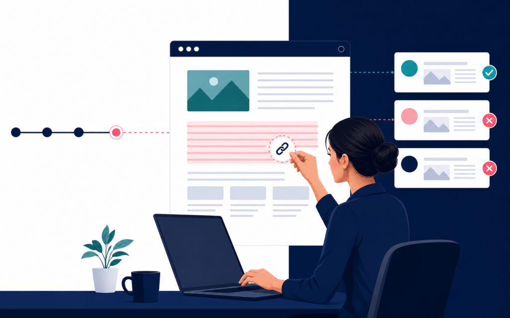 Niche edits and contextual link insertion review inside an existing publisher article